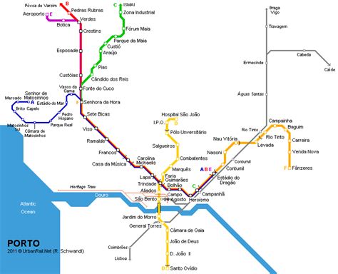 UrbanRail.Net > Europe > Portugal > Porto Metro Ligeiro (Light Rail) | Metro map, Porto, Station map