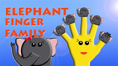 Elephant Finger Family Nursery Rhymes - YouTube