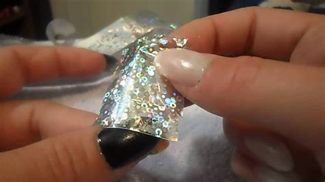 Nail Art Foils without Adhesive - How to apply foil-2015 - YouTube