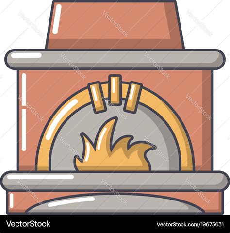 Blast furnace icon cartoon style Royalty Free Vector Image