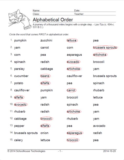 Alphabetical Order Generator