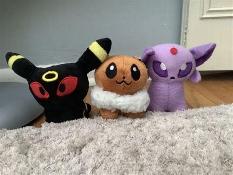 eeveelution pokemon plushies (eevee, umbreon, espeon) 5" official pokemon center | #4547647822