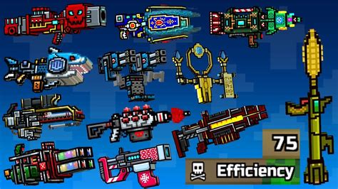 Pixel Gun 3D - 75 Efficiency Heavy Weapons Gameplay - YouTube