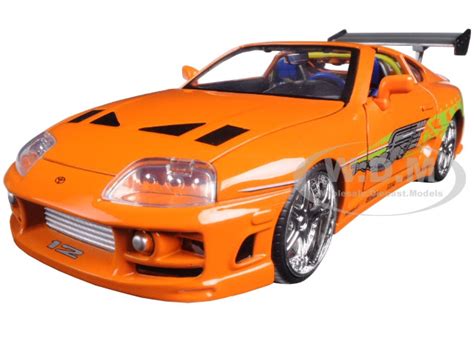 Brian's Toyota Supra Orange "Fast & Furious" Movie 1/24 Diecast Model Car Jada 97168