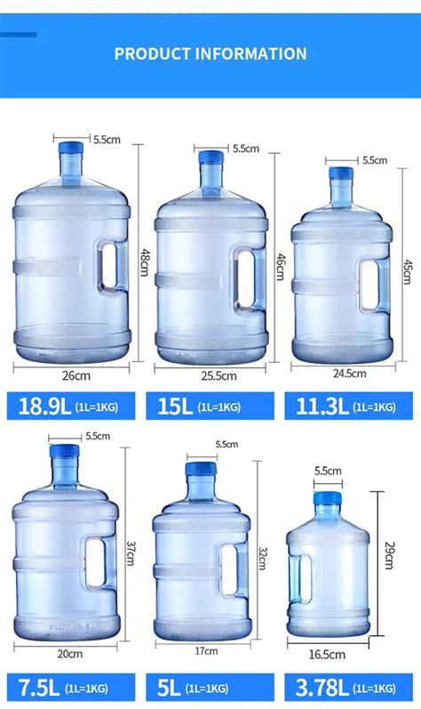5 Gallon Water Bottle Dimensions Bpa Free With Lid And Handle - Buy 5 Gallon Water Bottle ...