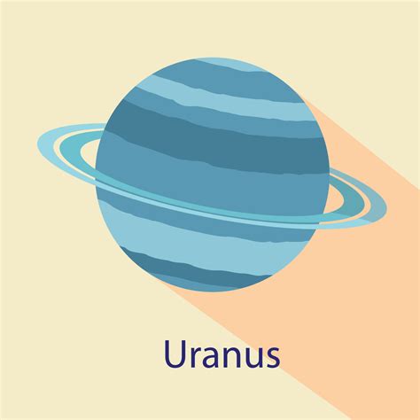 icono del planeta urano, estilo plano 14199319 Vector en Vecteezy