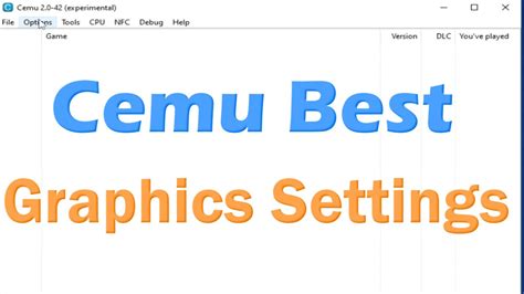 Cemu Best Graphics Settings - YouTube