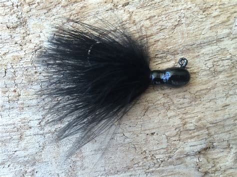 Large Black Marabou Jig | jensenjigs