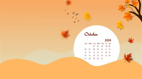 October 2024 Calendar Wallpaper Aesthetic - Erina Jacklin