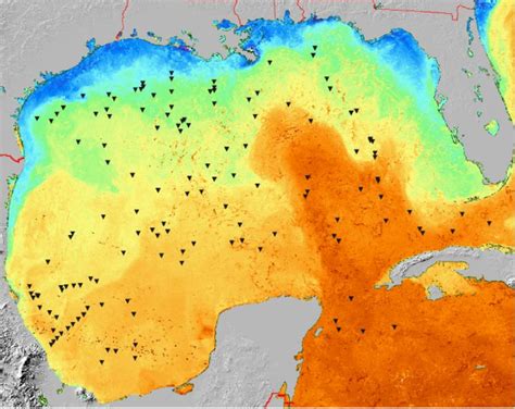 Gulf Of Mexico Water Temperatures Map | Living Room Design 2020