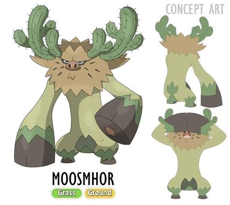 MOOSMHOR Grass/Ground The giant moose Pokémon. Moosmhor is Mootraw's ...