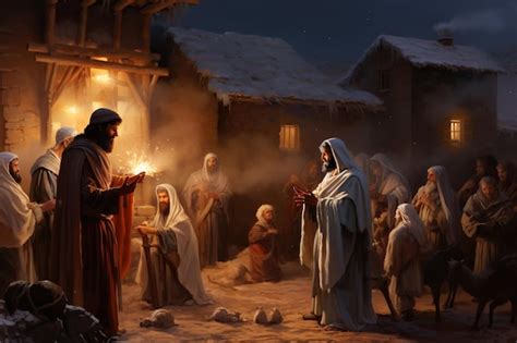 Premium AI Image | christmas nativity scene with jesus