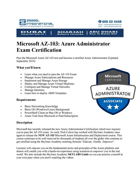 Microsoft Azure Administrator Associate-Exam AZ-103 by ...