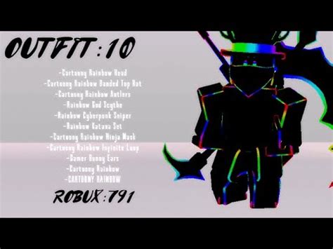 10 AWESOME ROBLOX "Cartoony Rainbow" OUTFITS!!!!!! - YouTube