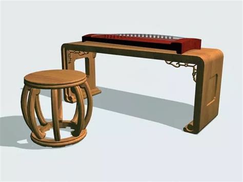 Chinese Guzheng Instrument Free 3d Model - .Max - Open3dModel