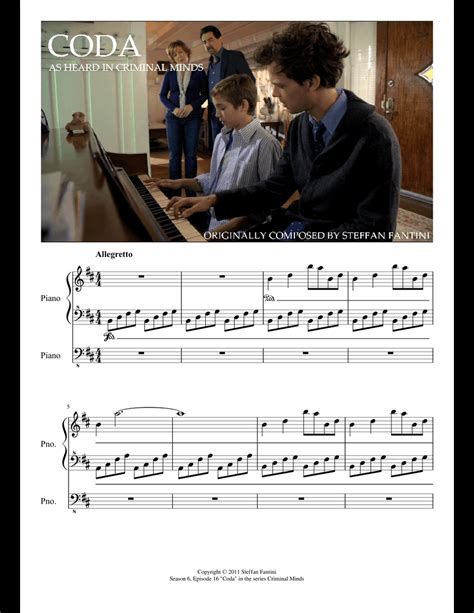 Coda sheet music for Piano download free in PDF or MIDI