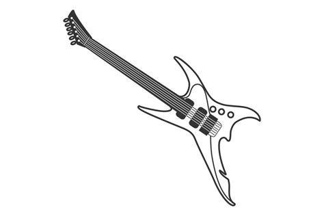 Rock music concert symbol. Electric guitar icon