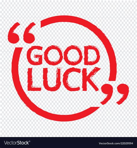 Good luck design Royalty Free Vector Image - VectorStock