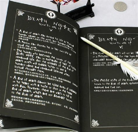 Death Note Notebook & Feather Pen – I Want It Black