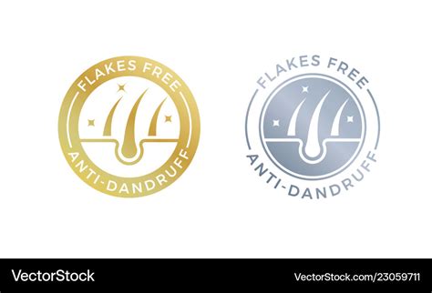 Anti-dandruff flakes free logo icon for shampoo Vector Image