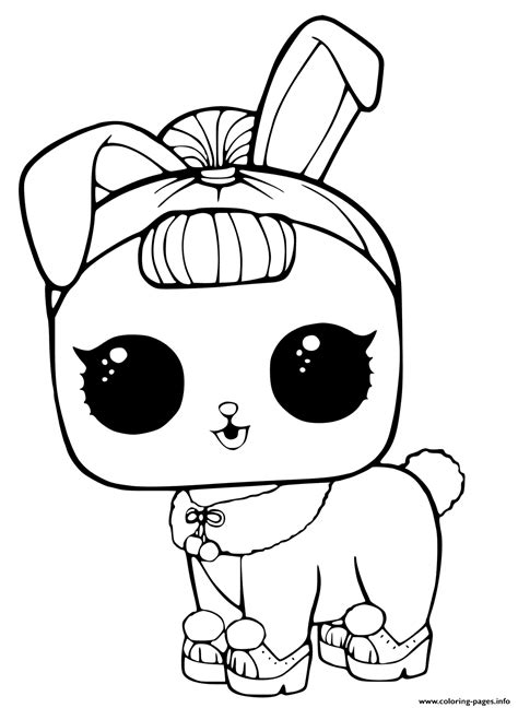 LOL Surprise Pets Coloring Page Crystal Bunny Coloring page Printable