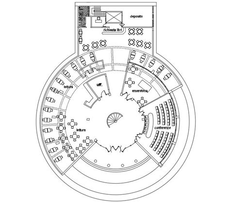 Public Library Plan DWG File