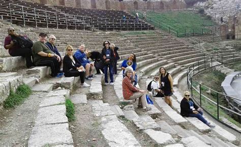 The ancient theatre of Taormina and its shows with a view