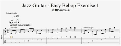 Easy Bebop Exercises 1 - Jazz Guitar - HPCrazy Guitar Academy & Music