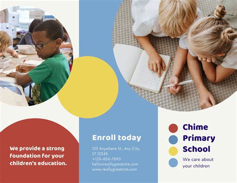 Colorful Playful School/Education Trifold Brochure - Templates by Canva