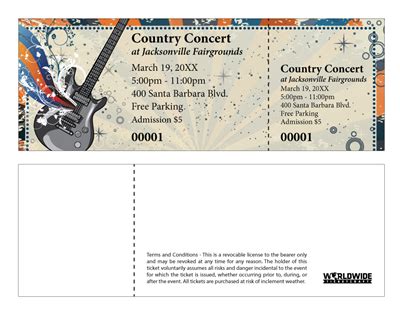 Buy Tickets for Country Music Concert | Worldwide Ticketcraft | WWTC | A Division of WW&L