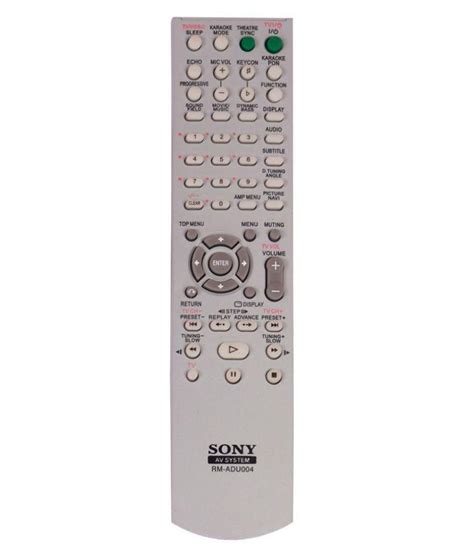 Buy Sony Adu004 Dvd/Av/ Home Theater Remote Control Online at Best ...