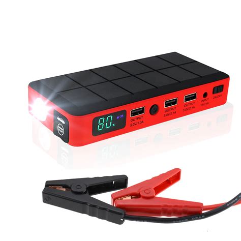 Car Jump Starter 26000mah Power Bank Emergency Car Battery Pack Multi function Auto Booster ...