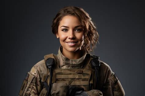 Premium AI Image | United States servicewoman
