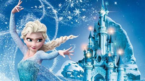 Elsa Blue Dress In Castle Background Frozen, HD wallpaper | Peakpx