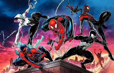 free download | Spider-Verse, Comics, Superheroes, Marvel, Spiderman, HD wallpaper | Peakpx