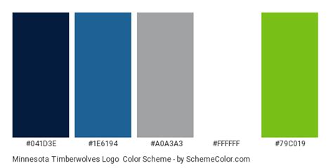 Minnesota Timberwolves Logo Color Scheme » Blue » SchemeColor.com