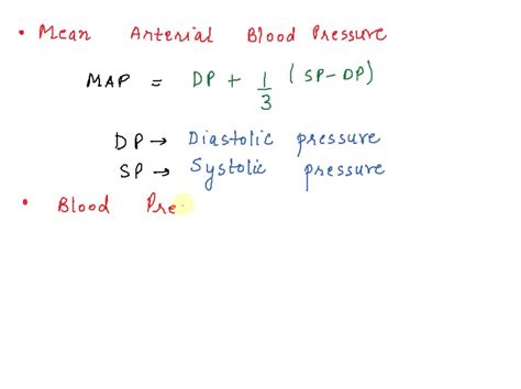 VIDEO solution: 20. Define pulse pressure and provide the formula for mean arterial pressure and ...