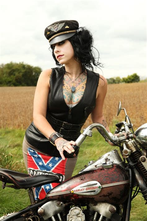 Danielle Colby Tattoo With Harley’s Bike