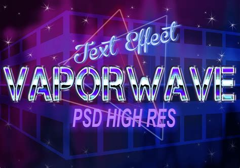 Vaporwave Text Effect PSD - Pincéis de Photoshop Gratuitos no Brusheezy!