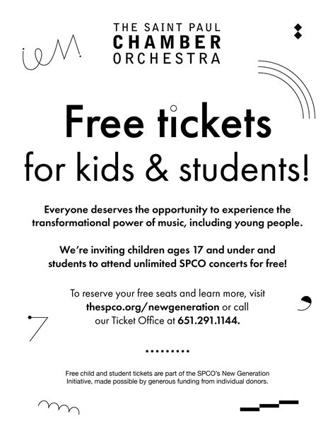 Free Child Tickets - The Saint Paul Chamber OrchestraThe Saint Paul ...