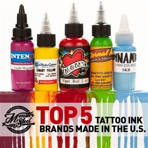 Top 5 Tattoo Ink Brands Made in the U.S. – Monster Steel