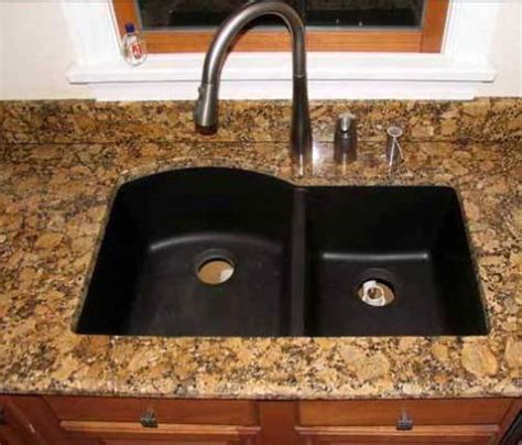 Black granite composite sink cleaning | Hawk Haven