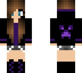 Purple Gamer girl | Minecraft Skin