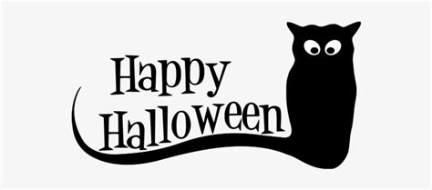 Happy Halloween Clipart Black And White - Free Transparent PNG Download - PNGkey