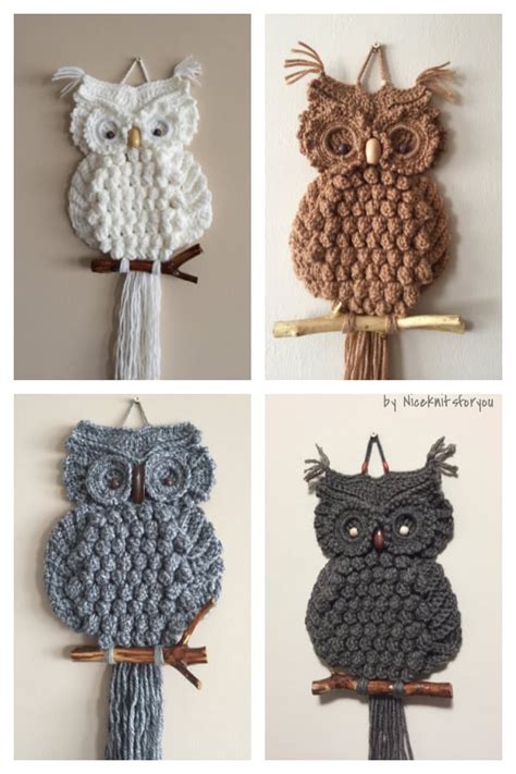 Crochet Owl Wall Hanging Pattern - Wall Design Ideas