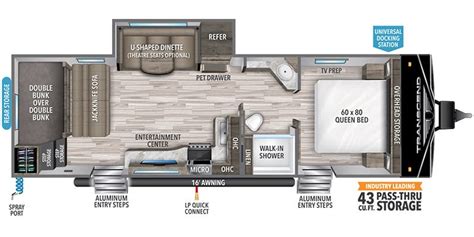 2022 Grand Design Transcend Xplor (Travel Trailer) Floorplans | White ...