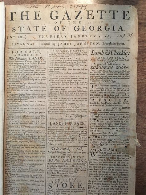 James Johnston: Georgia’s First Newspaper Publisher and Printer ...