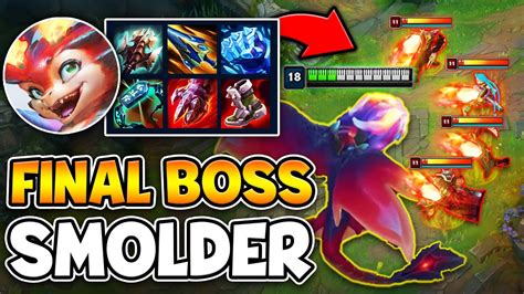 SMOLDER BUT I BUILD FULL TANK AND BECOME THE FINAL BOSS OF LEAGUE (6000+ HEALTH) - YouTube