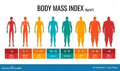 BMI Classification Chart Measurement Man Colorful Infographic With Ruler. Male Body Mass Index ...