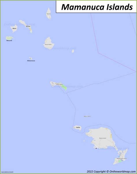 Mamanuca Islands Map | Fiji | Detailed Maps of Mamanuca Islands